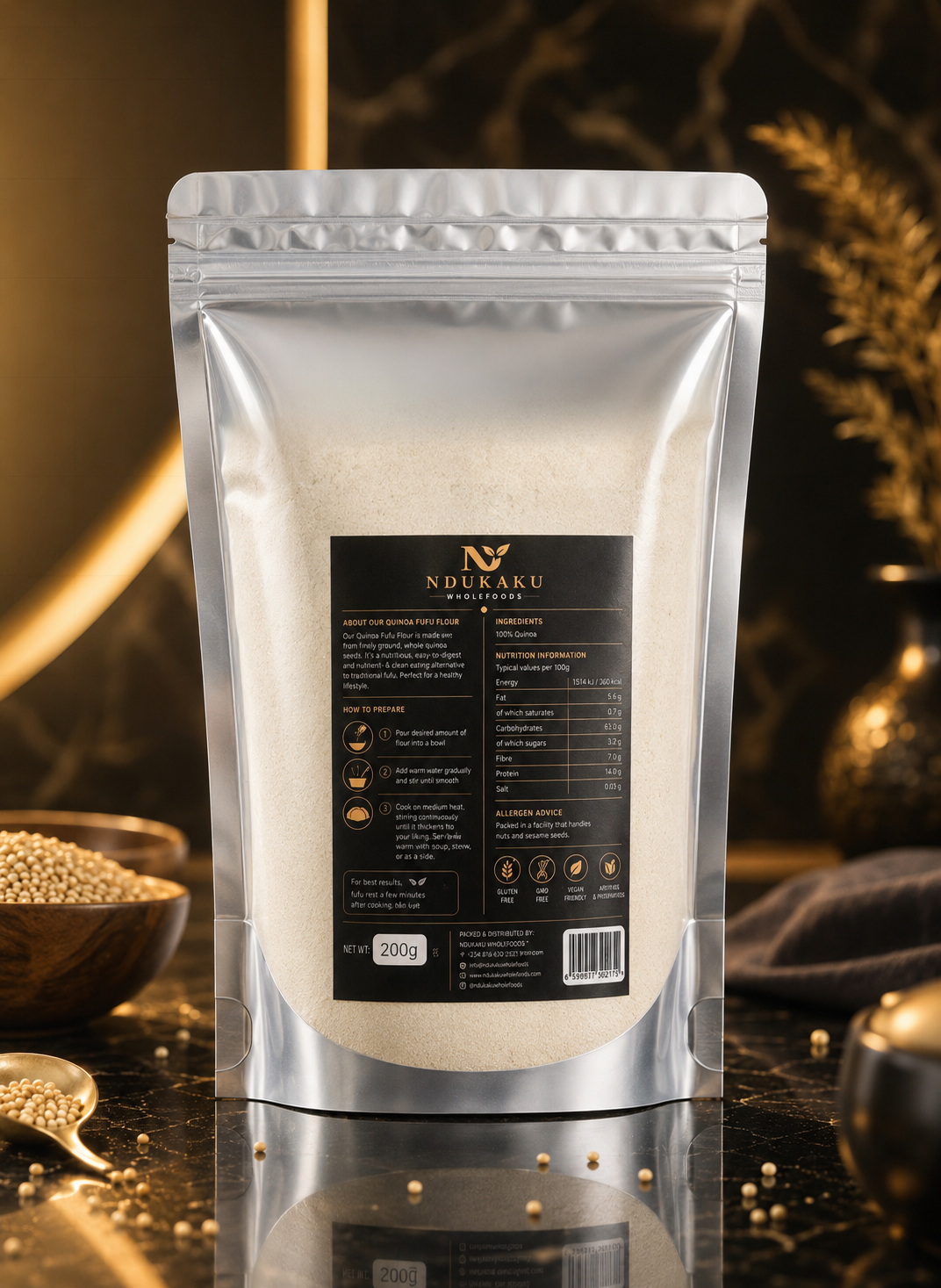 Ndukaku Wholefoods Quinoa Fufu Flour – 200g