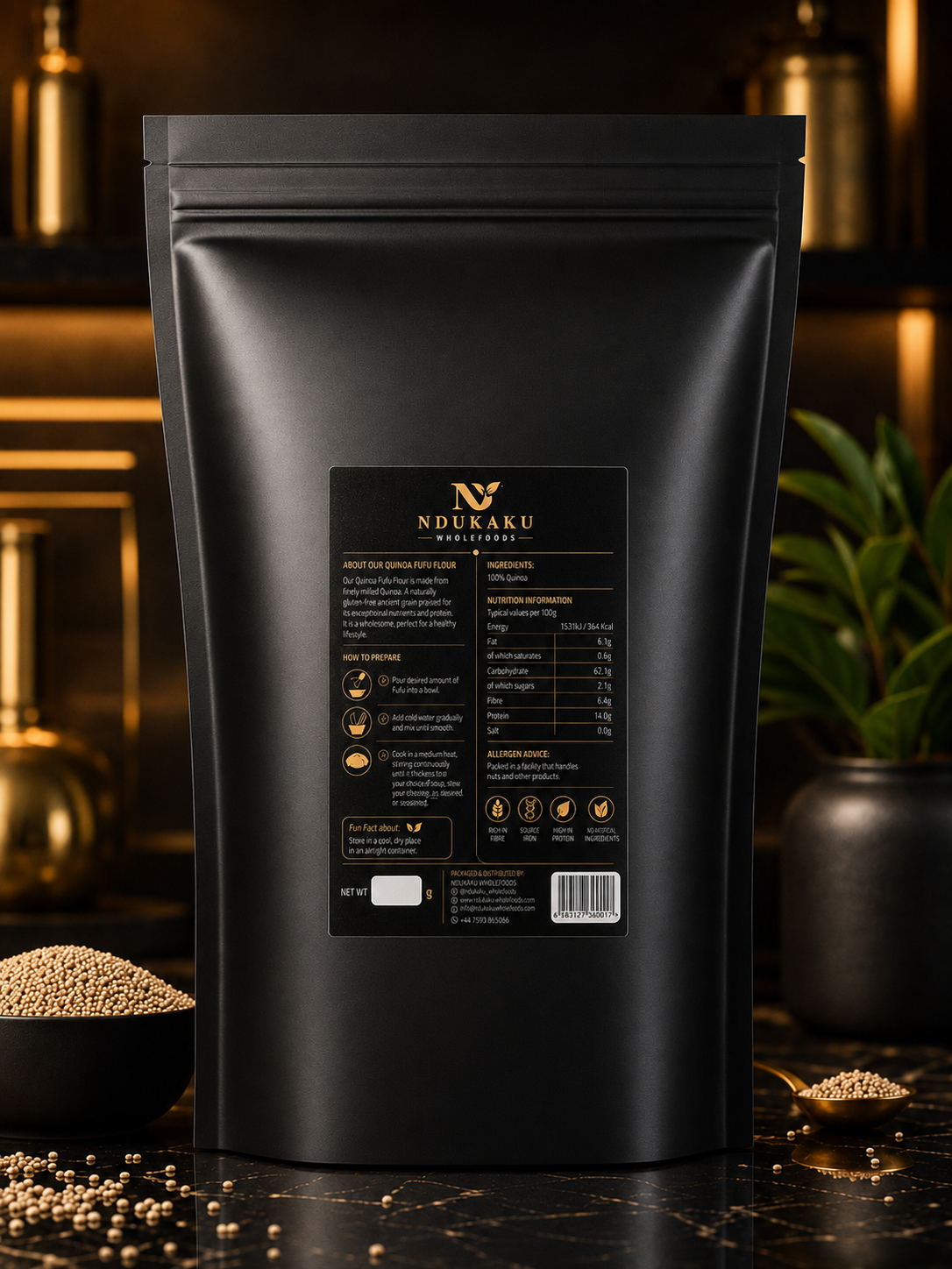 Ndukaku Wholefoods Quinoa Fufu Flour – 500g