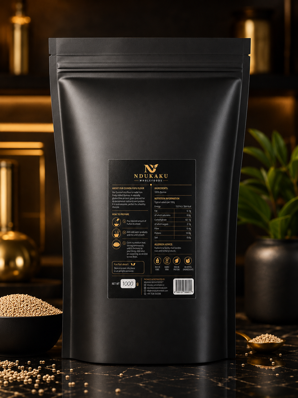 Ndukaku Wholefoods Quinoa Fufu Flour – 1000g
